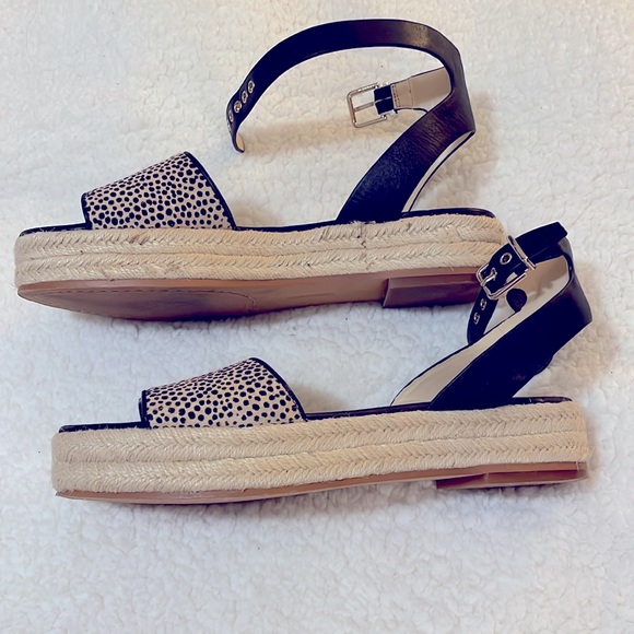 Vince Camuto Espadrilles Animal Print Open-toe Platform Sandals Size 9.5 - Picture 5 of 7